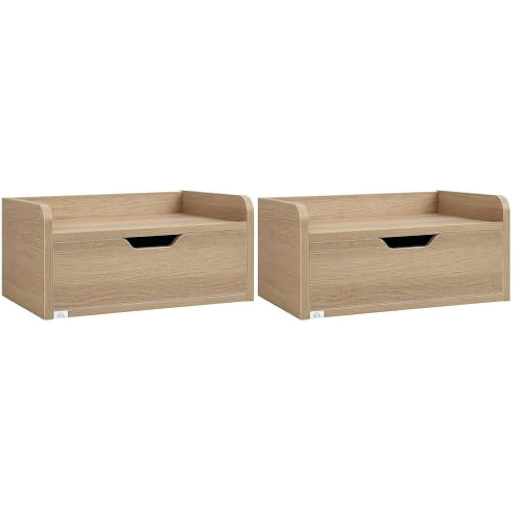Jolof Store Floating Nightstand Set of 2 - Wall Mounted Bedside Table