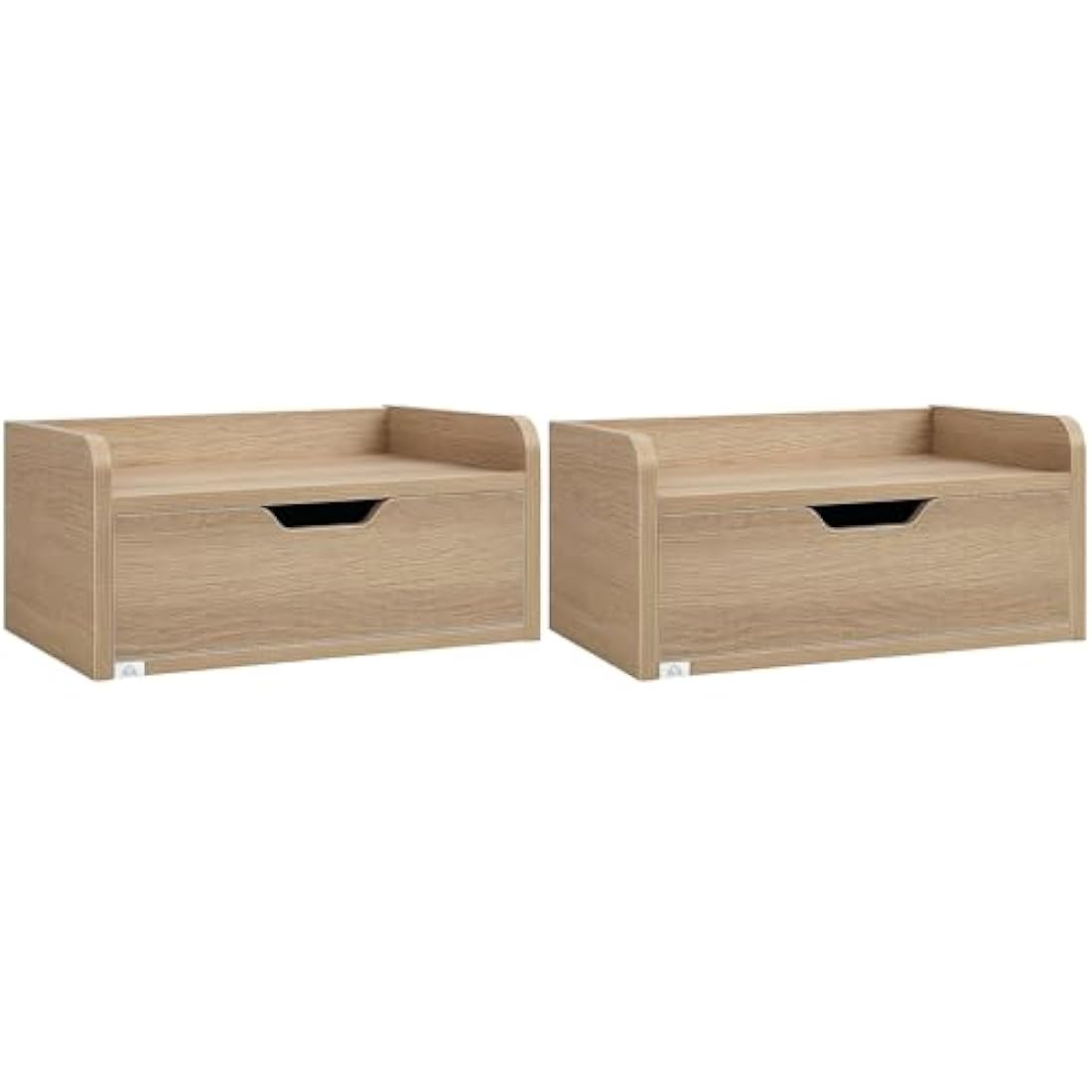 Jolof Store Floating Nightstand Set of 2 - Wall Mounted Bedside Table