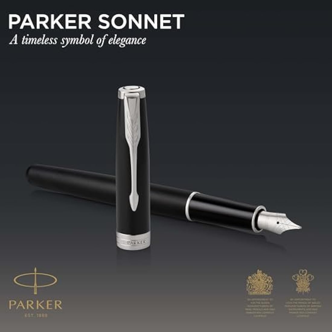 Parker Sonnet Fountain Pen – Matte Black Lacquer with Palladium Trim