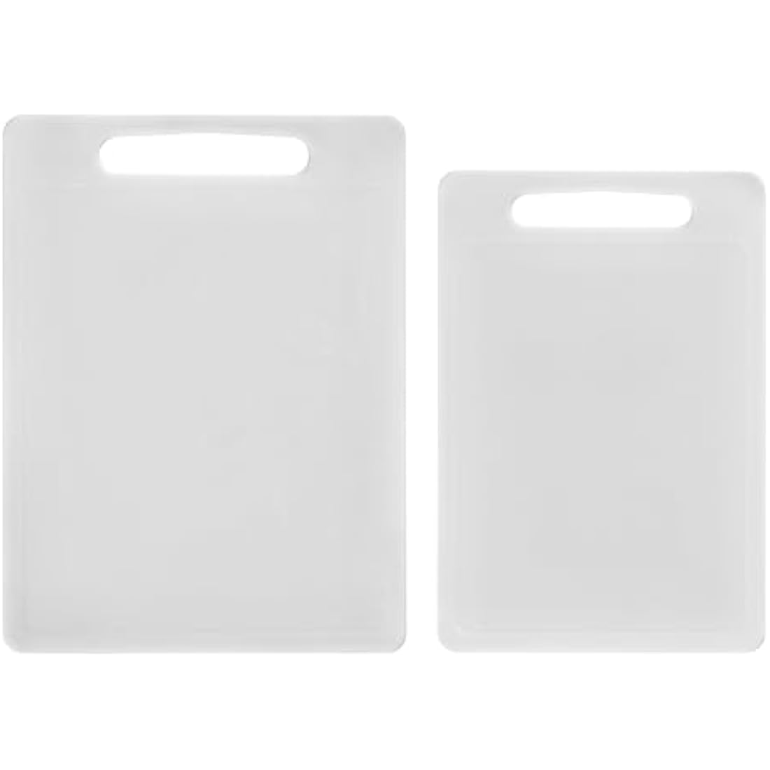 Chef Aid Non-Slip Chopping Board Twin Pack | White Plastic Cutting Boards