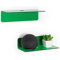 OAPRIRE Acrylic Floating Wall Shelves | 2-Pack Drill-Free Emerald Green