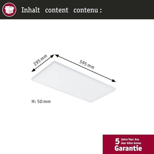 Paulmann Velora LED Panel – 26W Dimmable Ceiling Lamp, Warm White