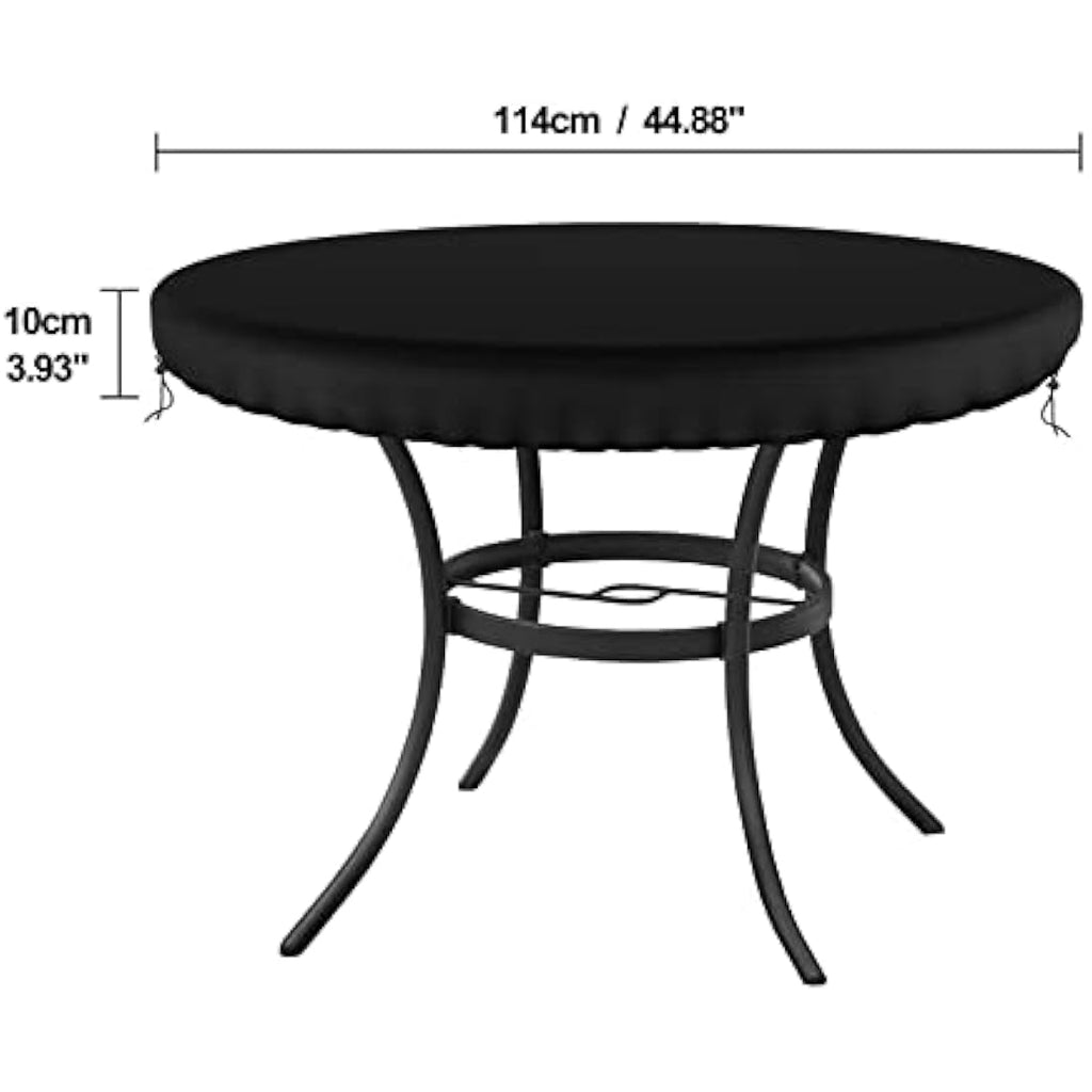 Jolof Store Round Patio Table Cover – 114cm Waterproof 600D Oxford