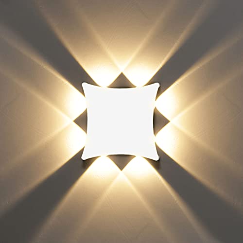 KAWELL 8W Modern LED Wall Light - IP65 Waterproof Aluminum Outdoor Sconce