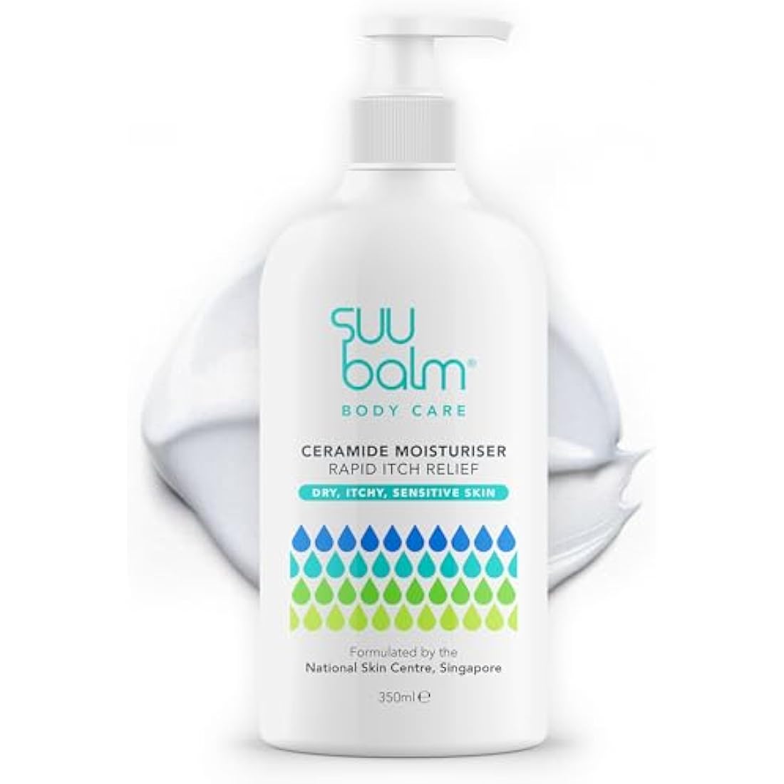 Suu Balm Itch Relief Cream | Menthol & Ceramide Body Moisturiser (350ml)