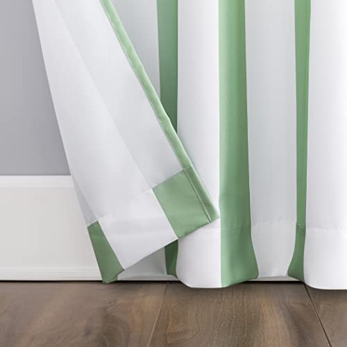 Sun Zero Valencia UV Protectant Outdoor Grommet Curtains, Spa Green, 2-Pack