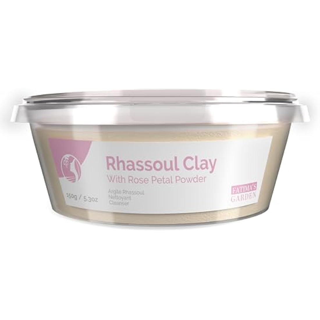 Fatima's Garden Rhassoul Clay with Rose Petals – Face & Hair Mask, 150g
