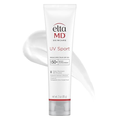EltaMD UV Sport Sunscreen SPF 50 – Water-Resistant & Fragrance-Free, 3 oz