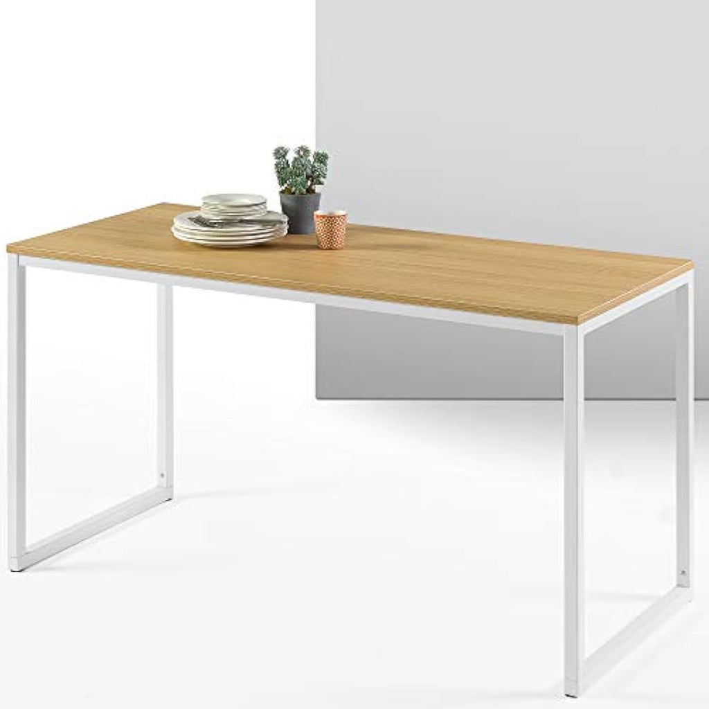Zinus Jennifer Modern Study Desk – Metal and Wood Computer Table