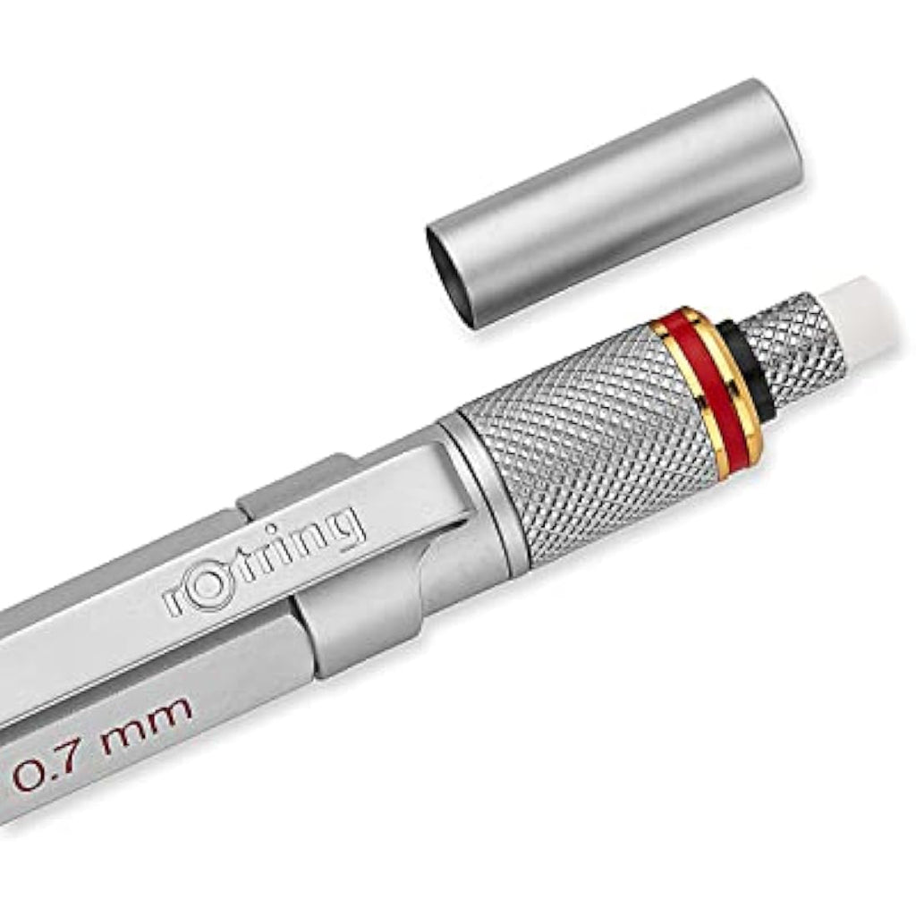 rOtring 800+ Mechanical Pencil & Stylus | 0.7mm Silver Hexagonal Barrel
