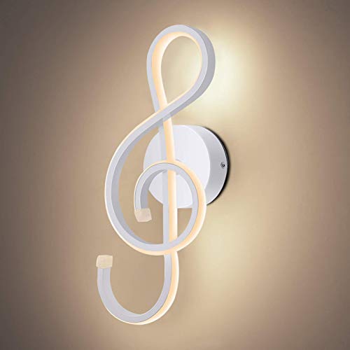 LED Wall Light – 22W Modern Musical Symbol Aluminum Lamp