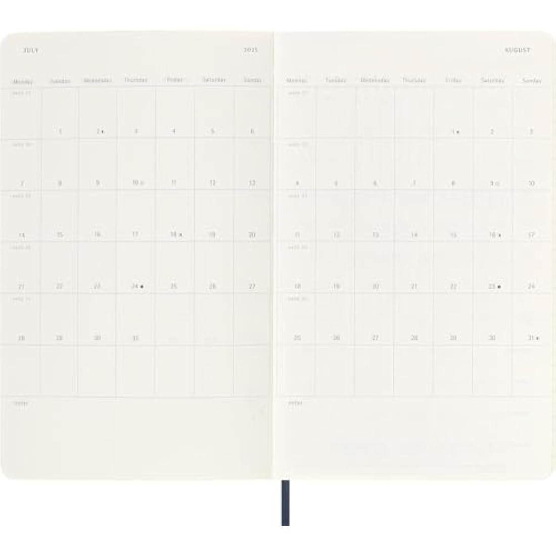 Moleskine 2025 Weekly Planner | Soft Cover Agenda | Sapphire Blue