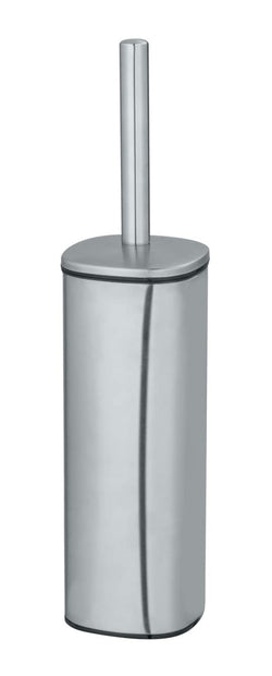 WENKO Alassio Toilet Brush Set – Matt Stainless Steel Standing Holder