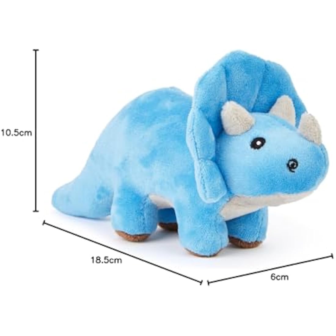 Jolof Store Triceratops Plush Toy – Soft Stuffed Dinosaur for Kids