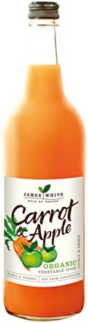 James White Organic Carrot and Apple Juice - Vegan & No Added Sugar - 6x750ml