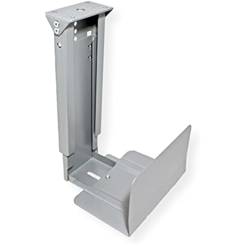 ROLINE PC Holder Silver - Adjustable Under Desk Computer Mount - 30kg