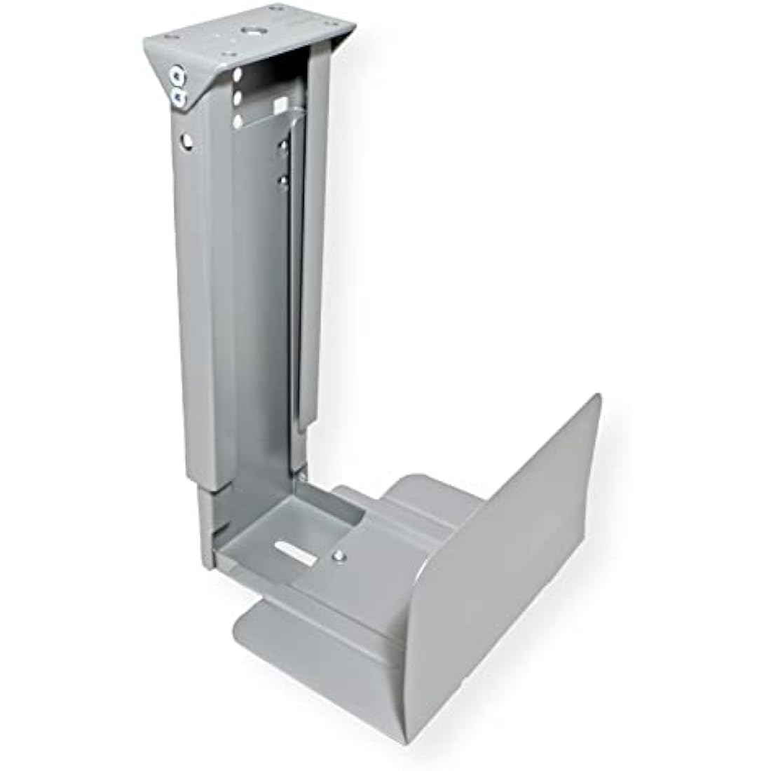 ROLINE PC Holder Silver - Adjustable Under Desk Computer Mount - 30kg