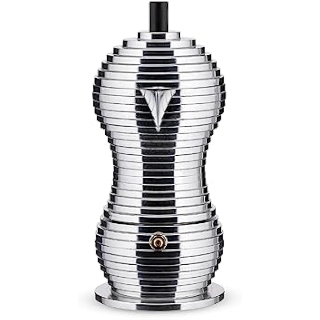 Alessi MDL02/6 B Espresso Coffee Maker | 6-Cup Aluminium - Black
