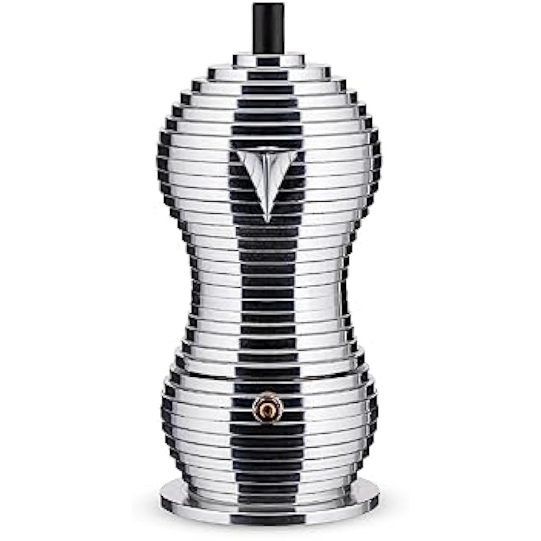 Alessi MDL02/6 B Espresso Coffee Maker | 6-Cup Aluminium - Black