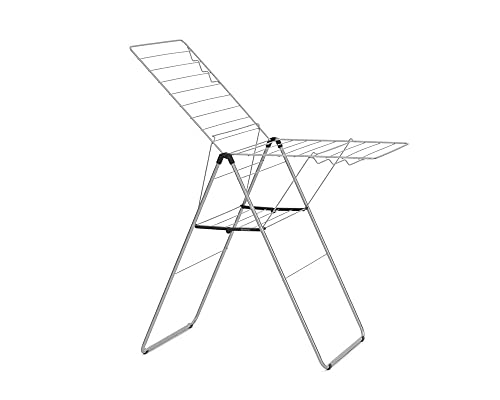 Brabantia HangOn Laundry Drying Rack – 20m Metallic Grey Clothes Horse