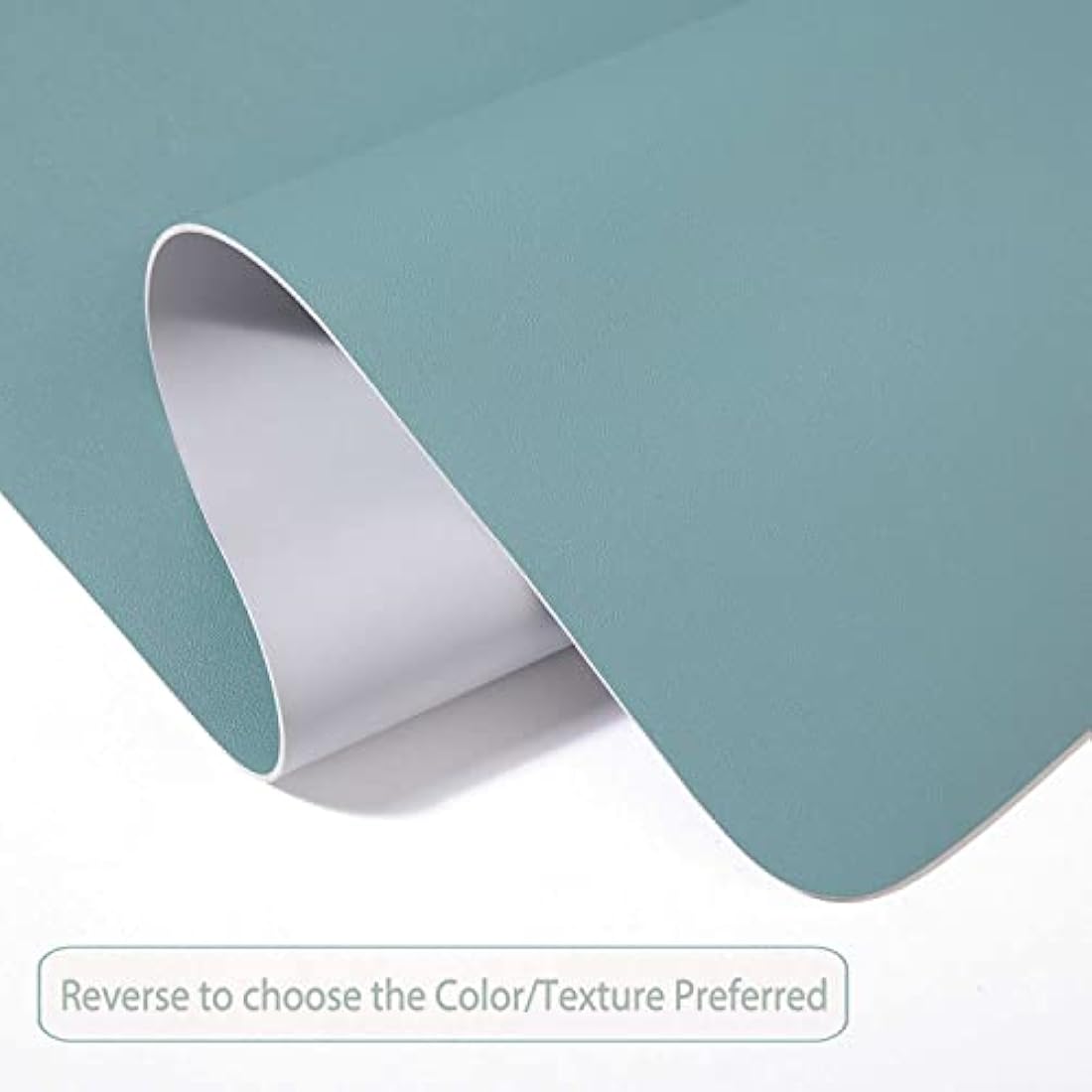 DOBAOJIA Dual-Side PU Leather Desk Pad - Waterproof Mouse Mat, Grey