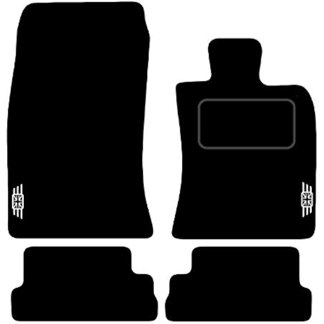 Lusso Car Mats for Mini Cooper R57 Convertible 2007-2015 | Silver Edging
