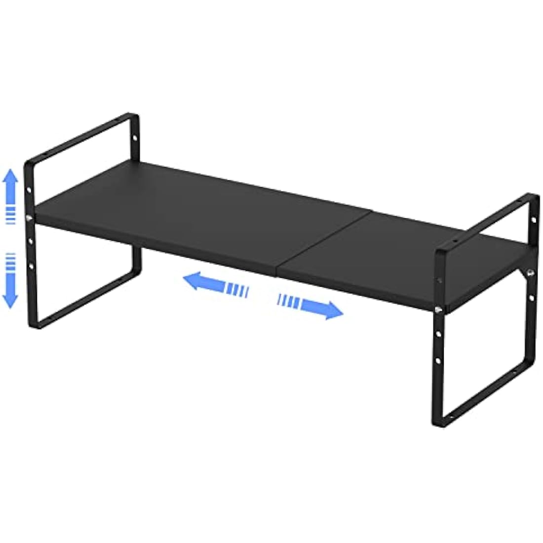 ARCCI Expandable & Stackable Metal Kitchen Cabinet Shelf Organizer – Black