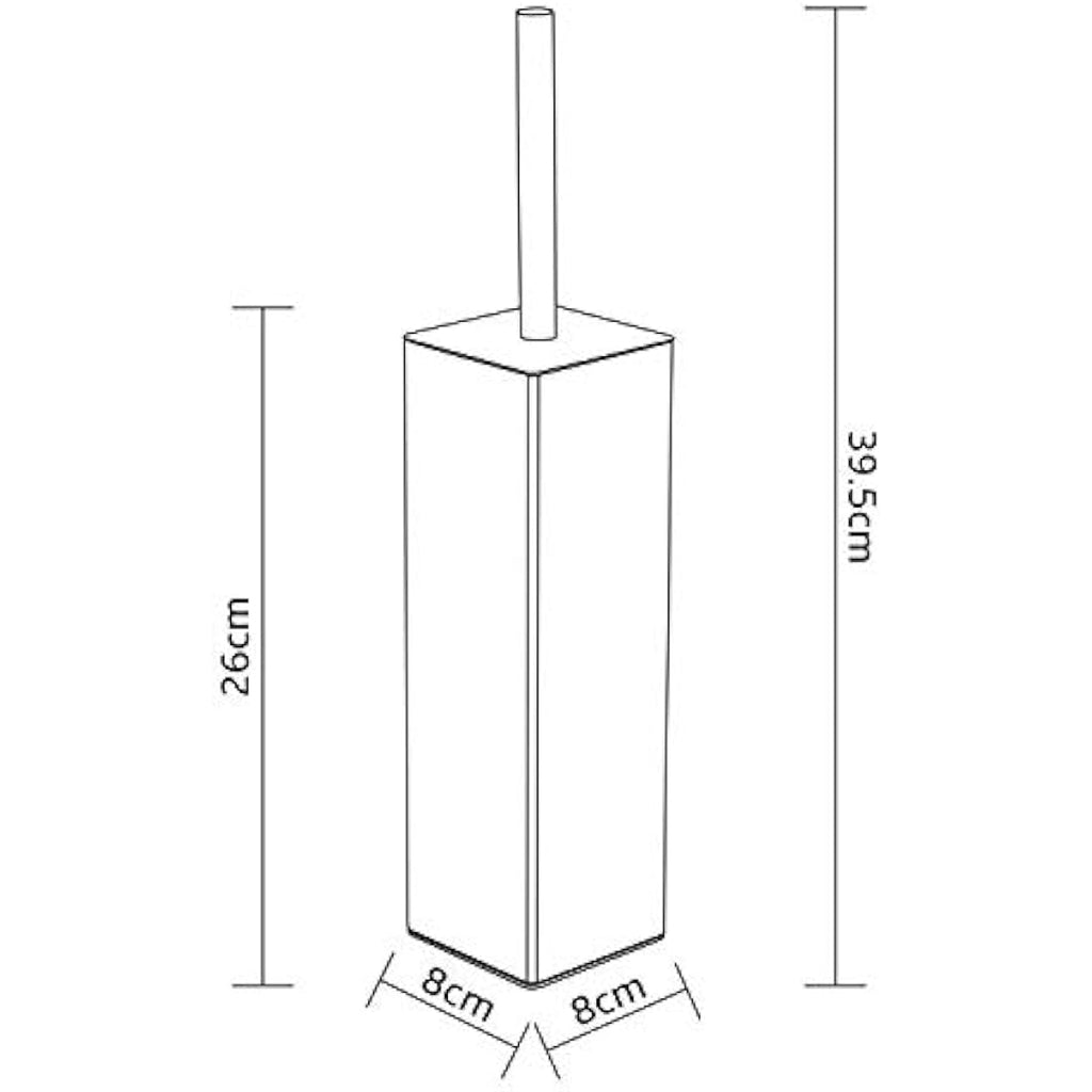 BGL Gold Stainless Steel Square Floor Standing Toilet Brush Holder