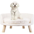 BingoPaw Elevated Cat Sofa Bed | Nordic Wooden Pet Stool with Washable Mat