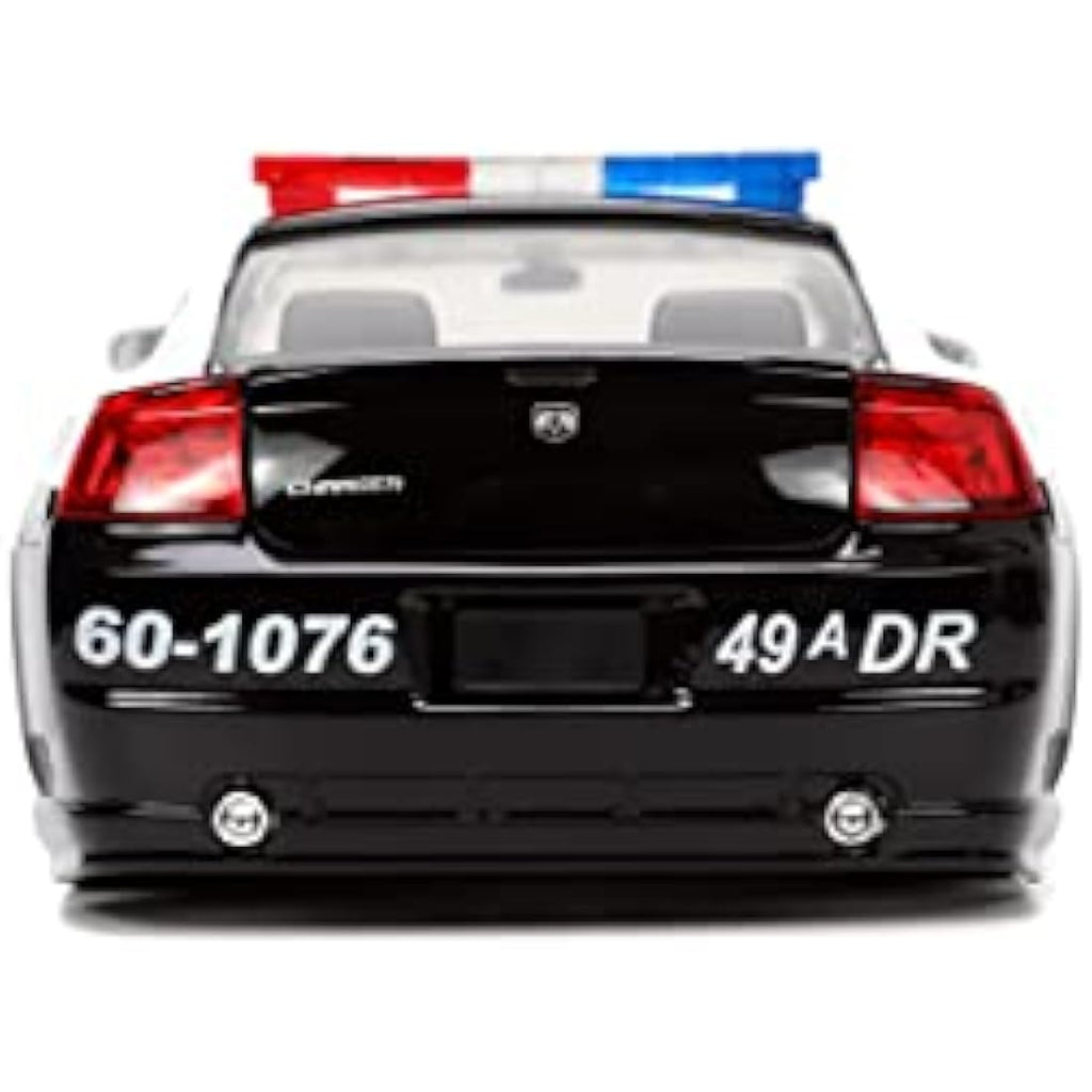 Jada 33665BK Diecast Collectible Miniature Car, Black/White Model