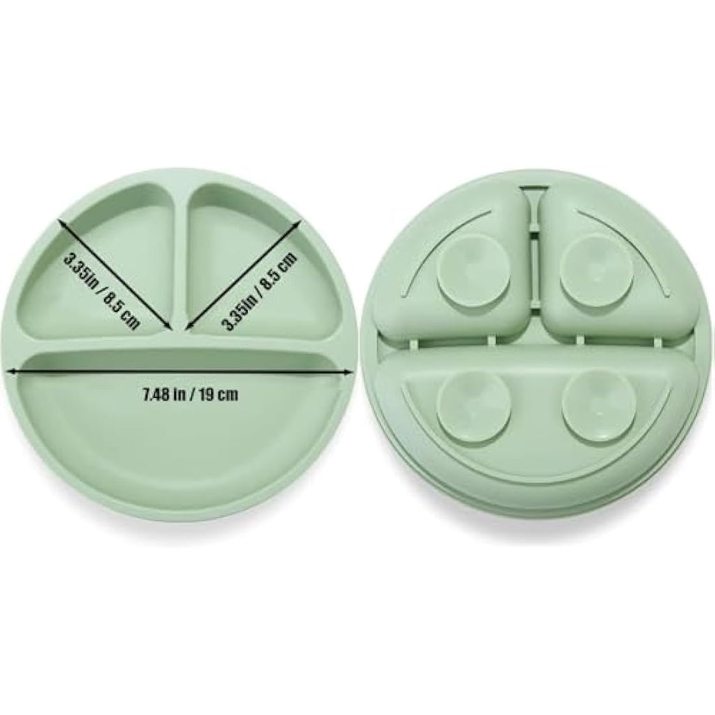 PandaEar Silicone Suction Plates and Spoons Set for Baby Weaning