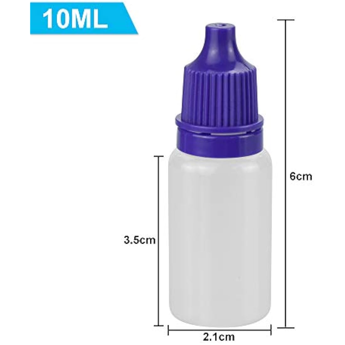 CODIRATO 70-Pack 10ml Plastic Dropper Bottles | 7 Colors for E-Liquid