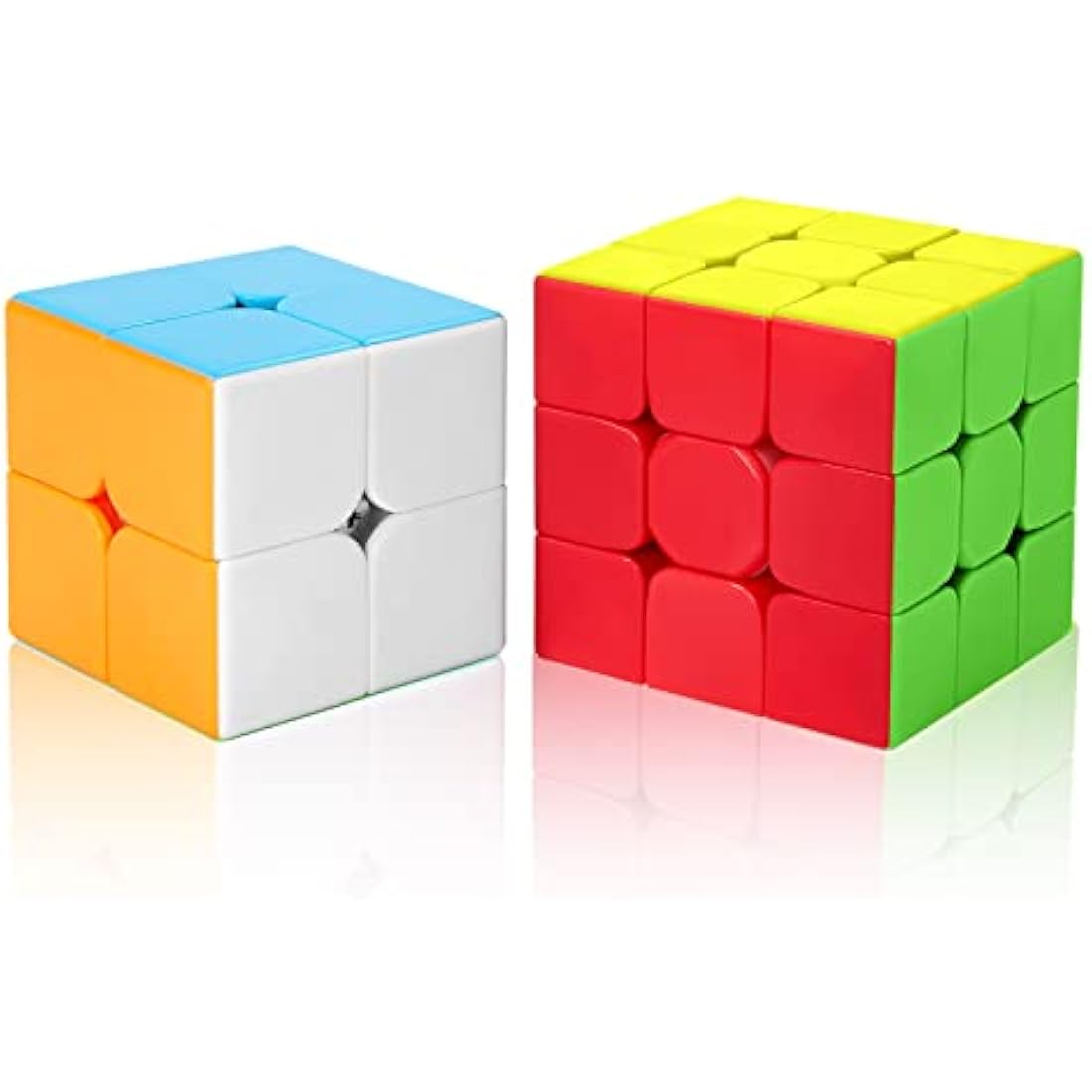 Roxenda Speed Cube Set | 2x2 3x3 Stickerless Magic Cube Puzzle Toy