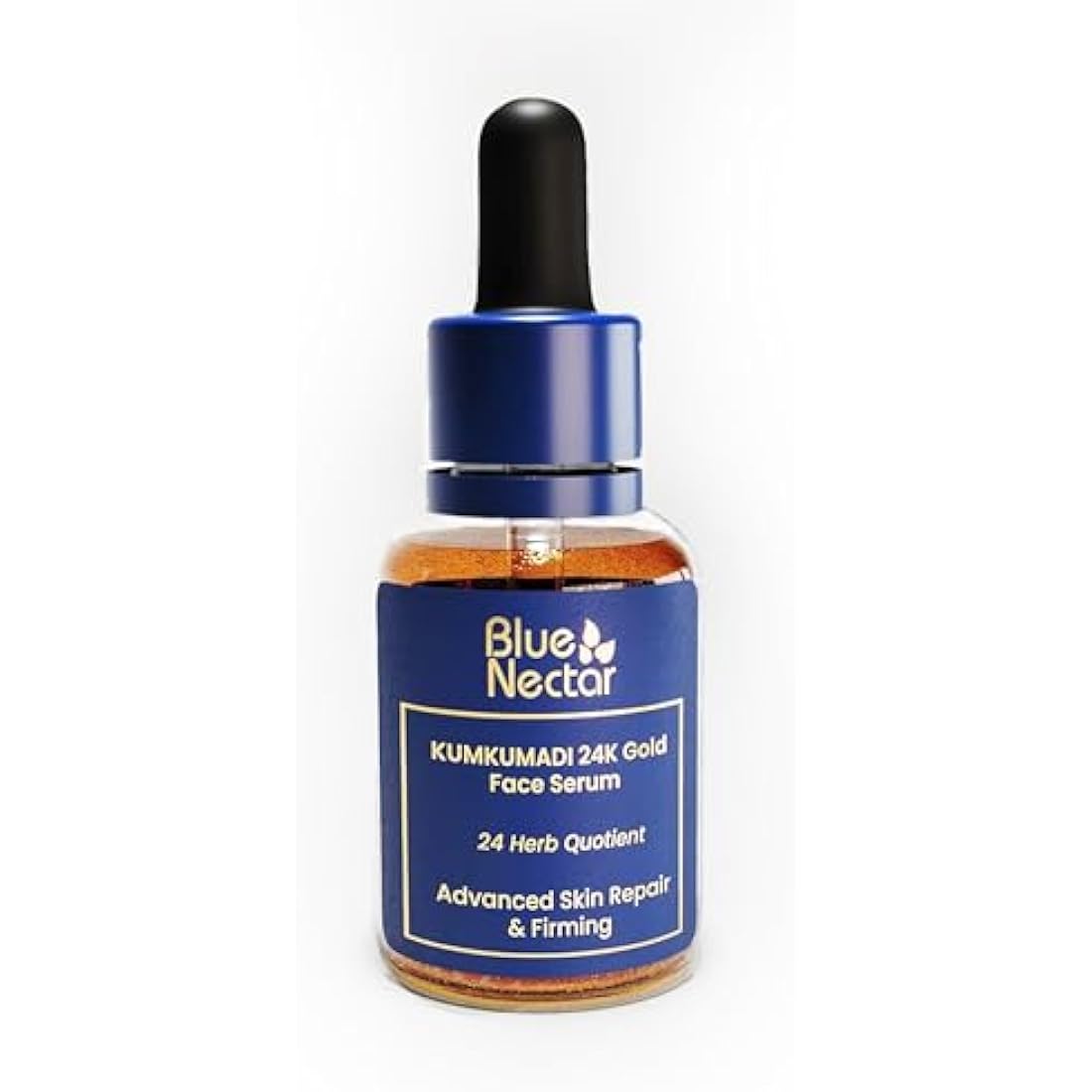 Blue Nectar 24k Gold Serum - Ayurvedic Kumkumadi Face Oil for Glowing Skin