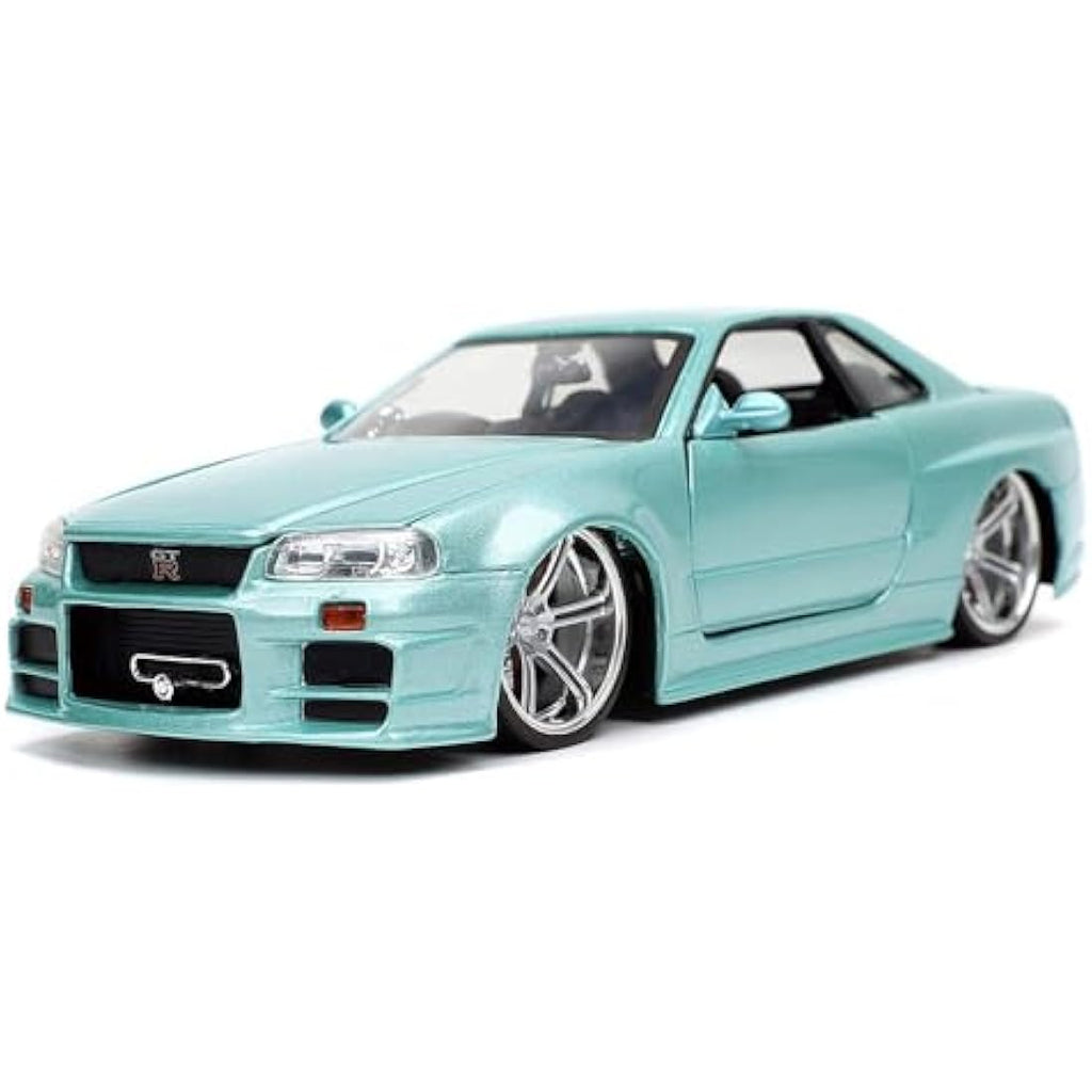 Jada Toys Nissan Skyline GT-R R34 Diecast Model Car – 1:24 Scale, Red