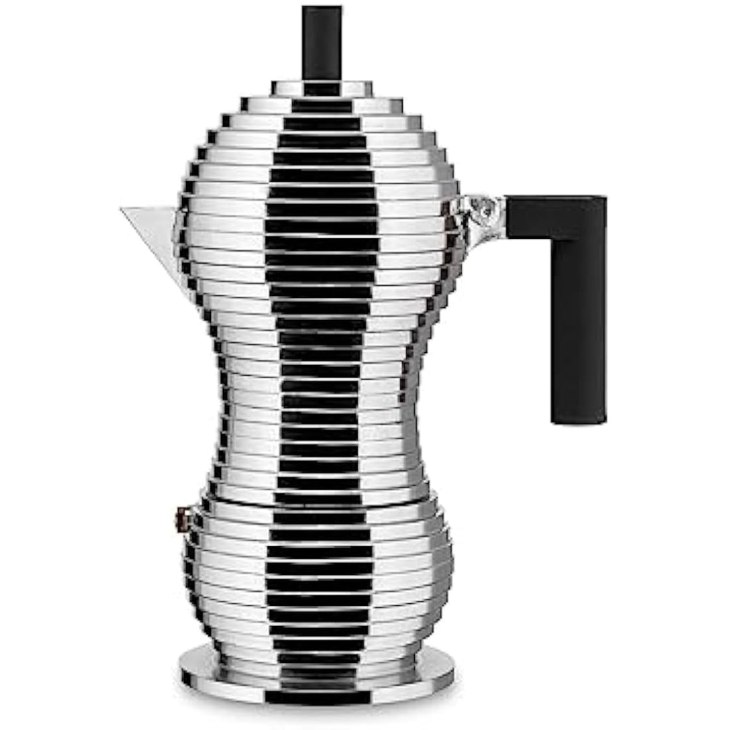Alessi MDL02/6 B Espresso Coffee Maker | 6-Cup Aluminium - Black