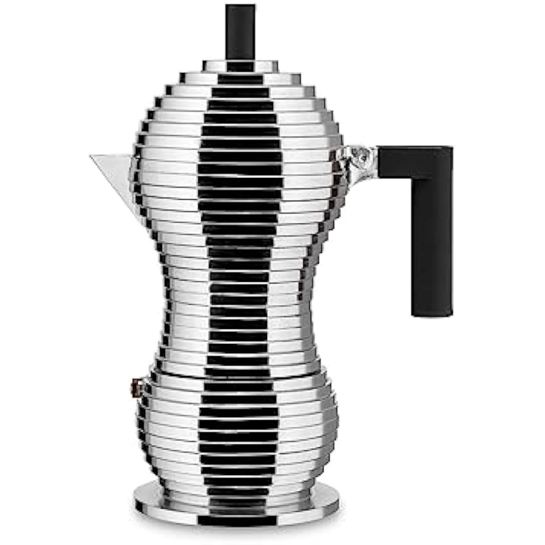 Alessi MDL02/6 B Espresso Coffee Maker | 6-Cup Aluminium - Black