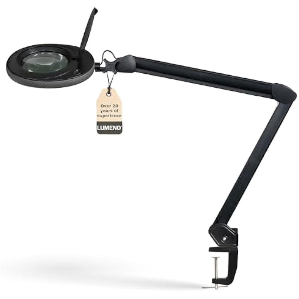 Lumeno 7213SW LED Magnifying Lamp | 127mm Glass Lens | 950 Lumen, 3 Diopters
