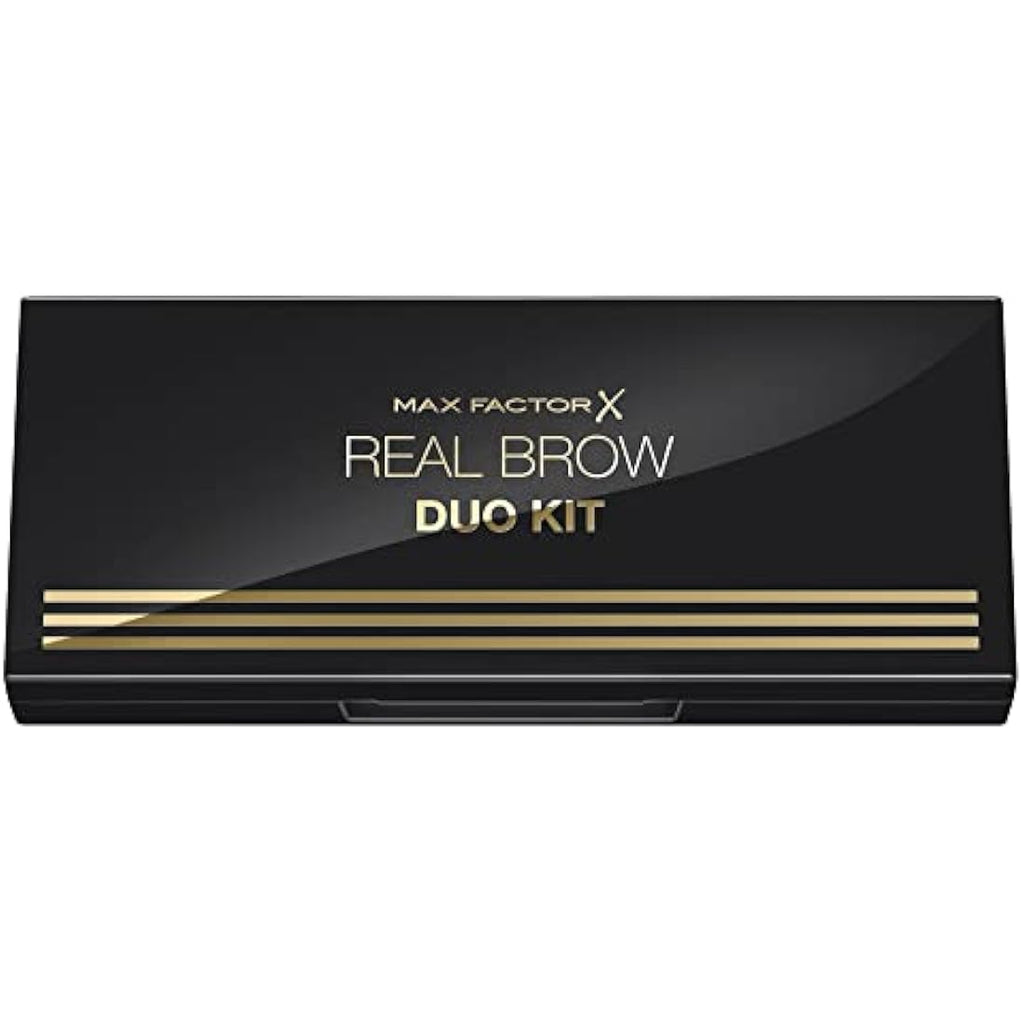 Max Factor Real Brow Duo Kit – Two-Tone Eyebrow Palette, 003 Dark