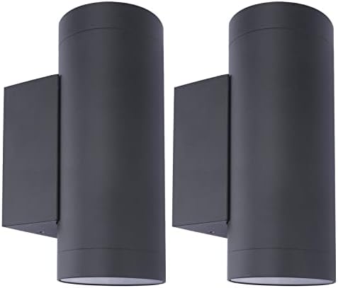 Klighten Outdoor Wall Lights – 2 Pack IP65 Modern Aluminum Up Down Lamps