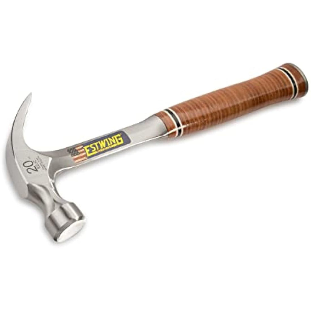 Estwing Curved Claw Hammer – 20oz Steel with Genuine Leather Grip