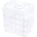 New brothread 4-Layer Stackable Thread Organizer Box - Holds 80 Spools