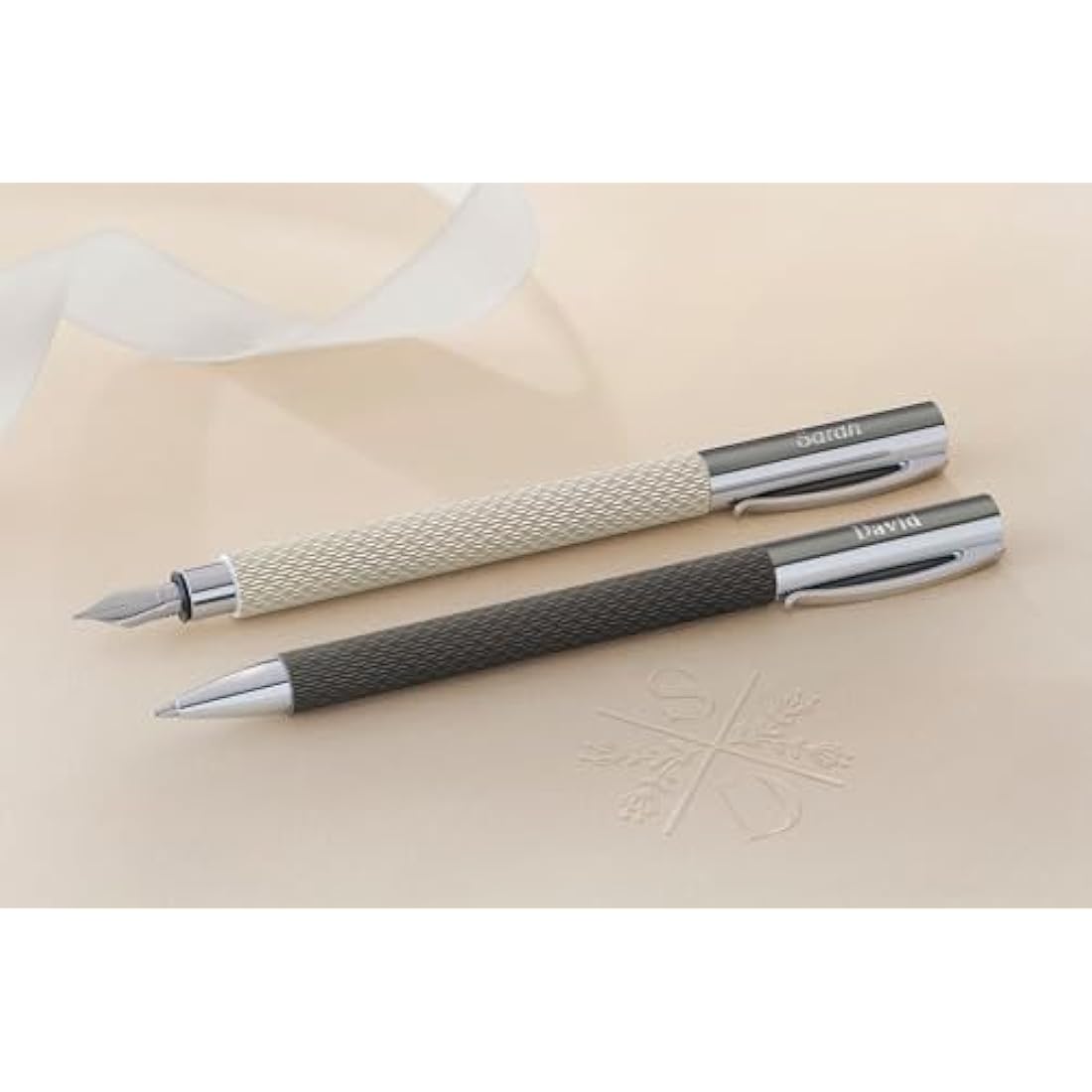 Faber-Castell Ambition Opart Ballpoint Pen – Black Sand Guilloche