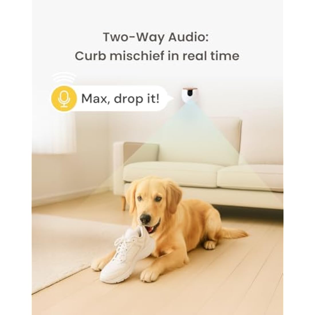 Furbo Mini Pet Camera – 1080p HD Indoor Dog & Cat Monitor with Audio