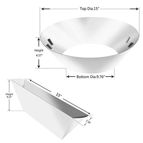 Onlyfire Stainless Steel BBQ Fuel Dome with Water Sink for Kettle Grills