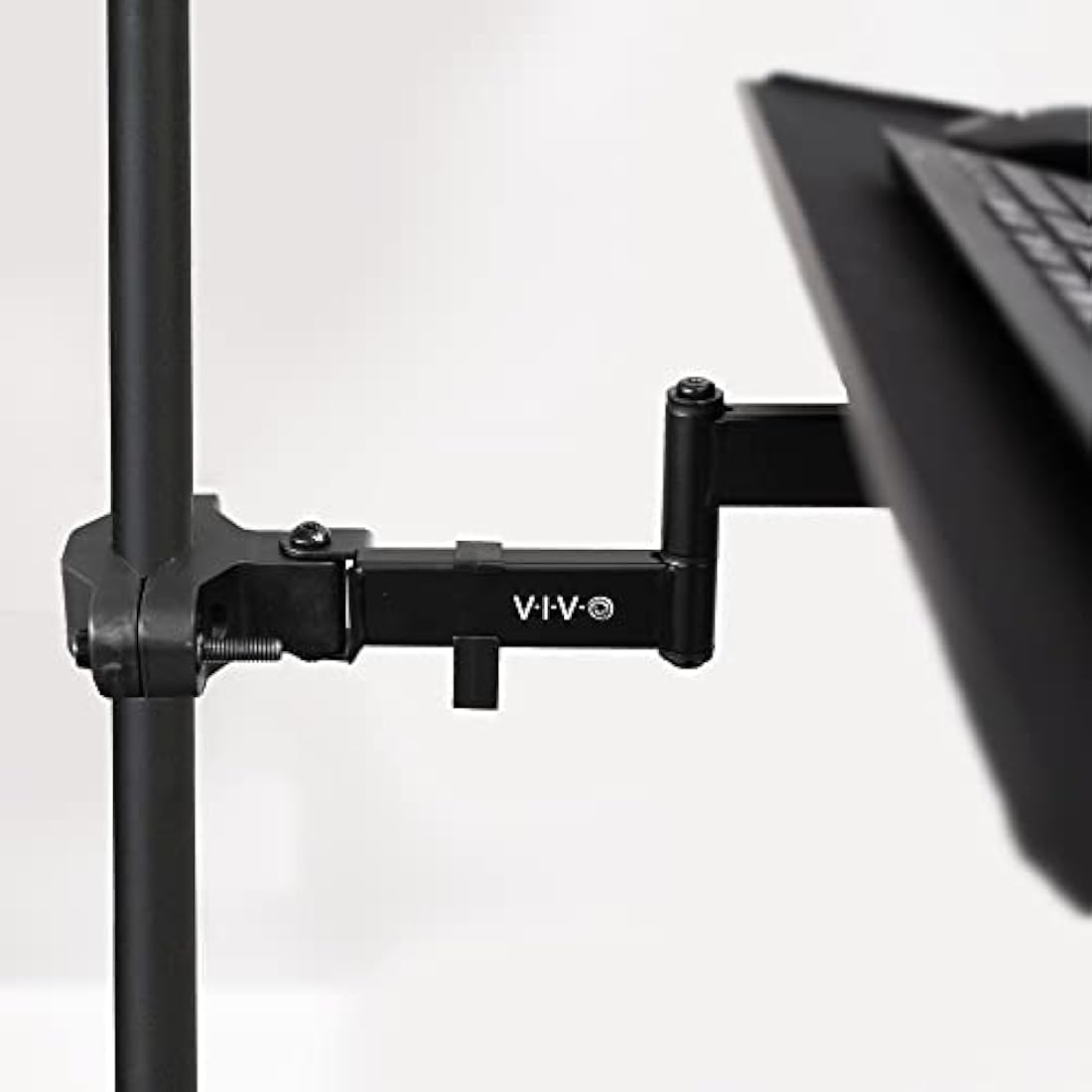 VIVO Universal Pole Mount Keyboard Tray | Full Motion Steel Arm, Black