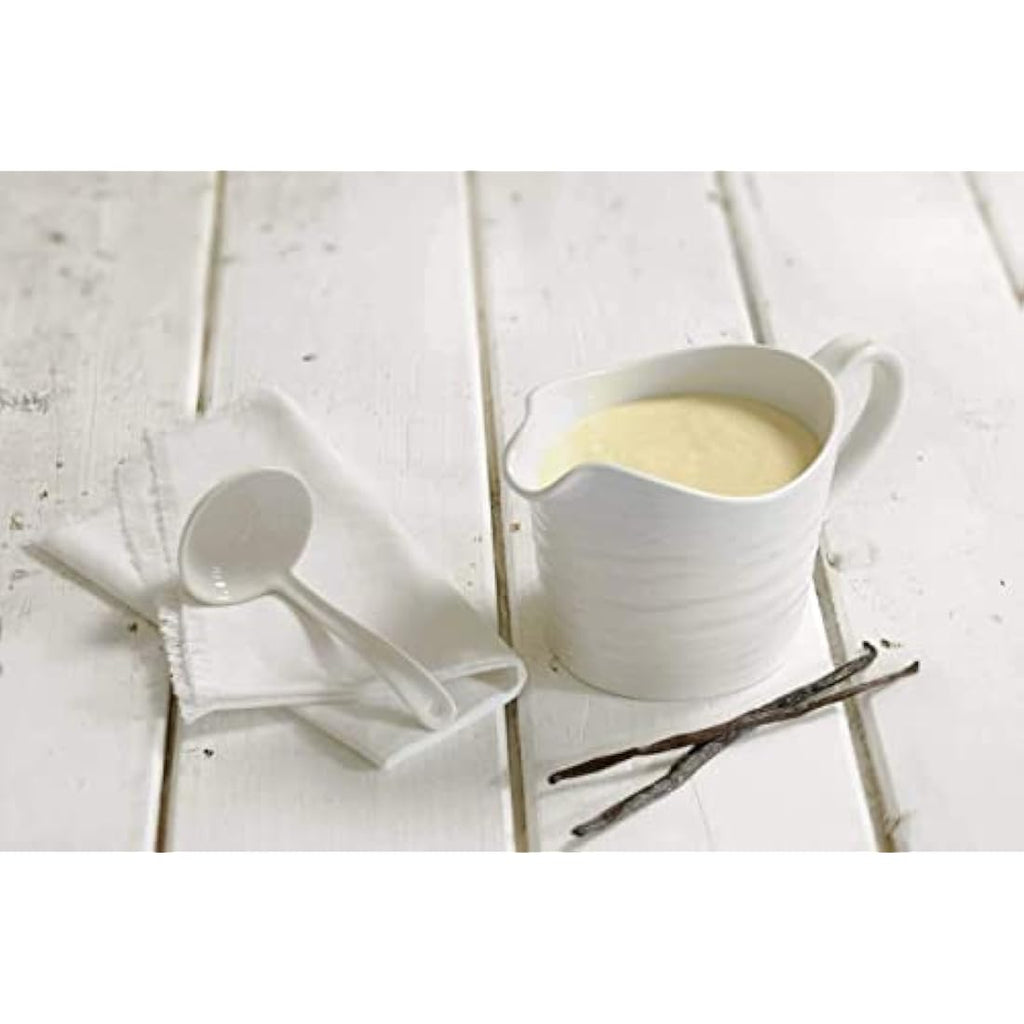 Portmeirion Porcelain Sauce Jug & Mini Ladle – White 0.60L Gravy Boat