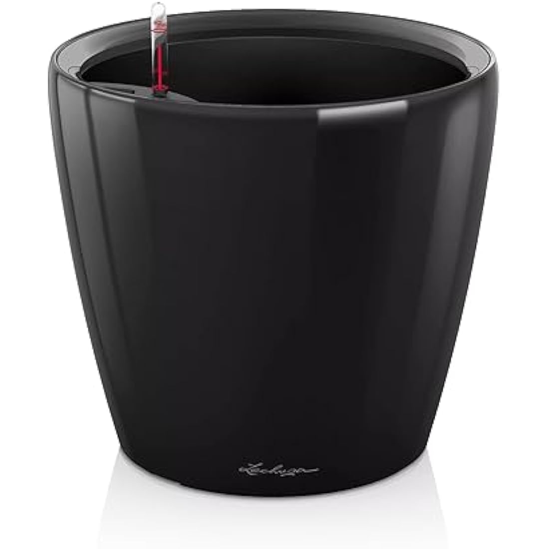 Lechuza Classico 50 LS Self-Watering Planter | Black High-Gloss Pot