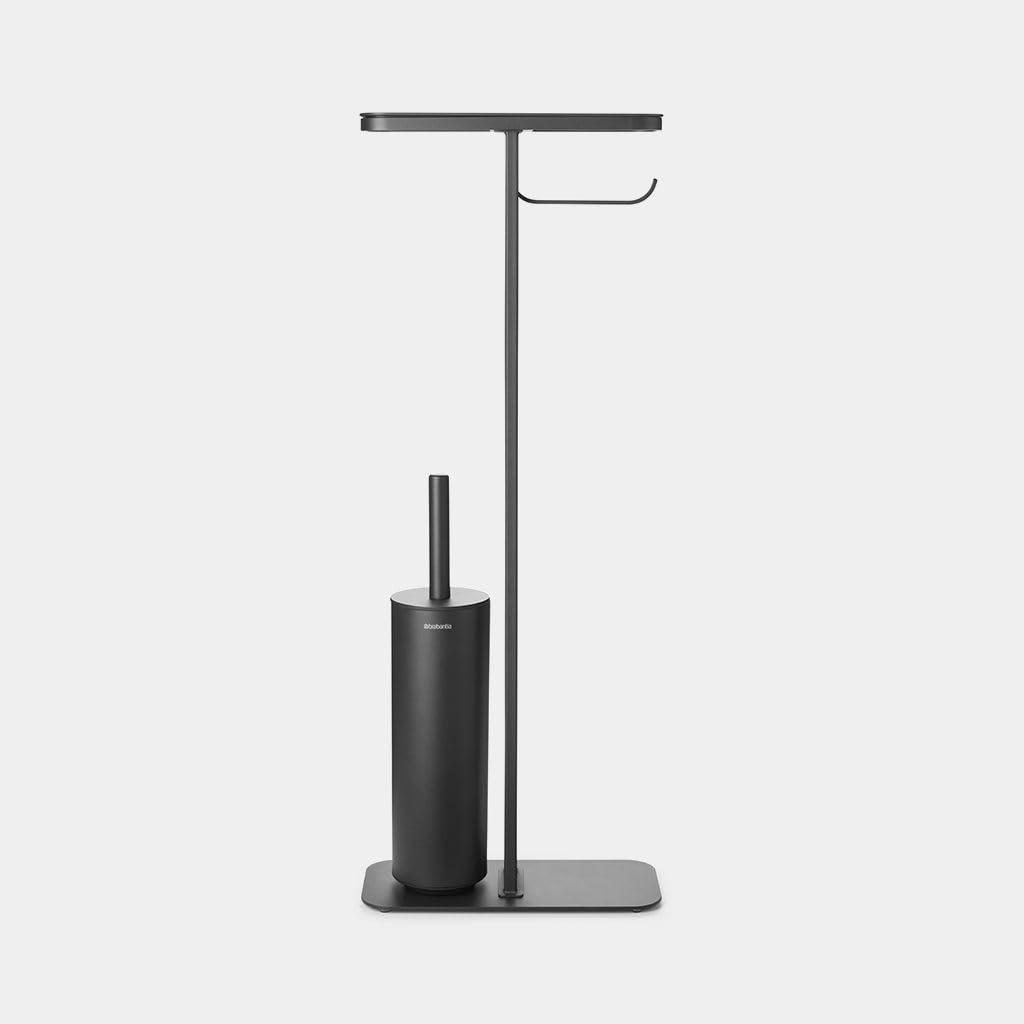Brabantia MindSet Toilet Butler – Steel Shelf, Roll Holder & Brush