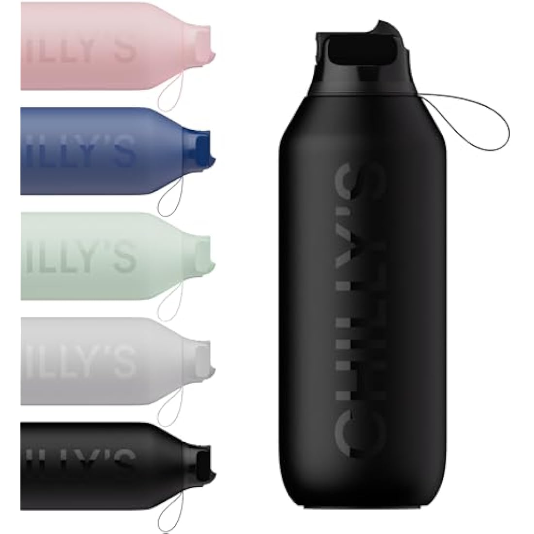 Chilly's Series 2 Flip Water Bottle – Insulated Stainless Steel, 1L